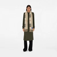 Reversible EKD Check Cashmere Scarf in Stone | Burberry® Official