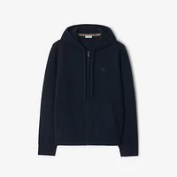 Cashmere Blend Zip Hoodie in Navy - Men | Burberry® Official