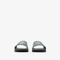 Check Slides in Leaf - Men, Technical | Burberry® Official