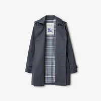 Short Cotton Blend Trench Coat in Magnet - Women, Tropical Gabardine | Burberry® Official