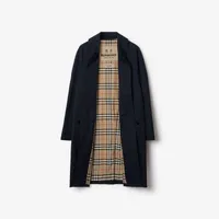 Mid-length Camden Heritage Car Coat in Coal blue - Women, Cotton Gabardine | Burberry® Official