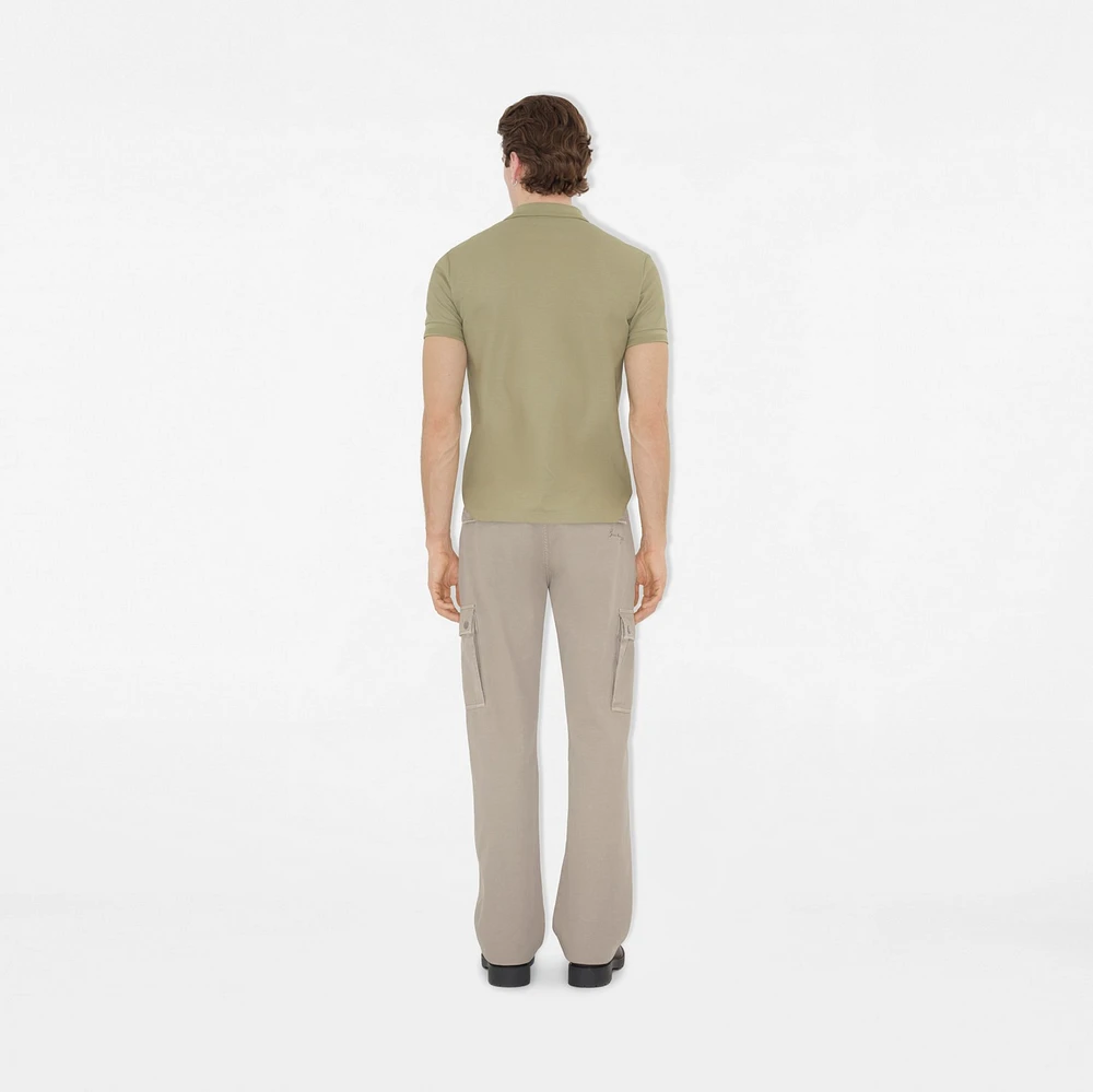 Cotton Polo Shirt in Skylark - Men | Burberry® Official