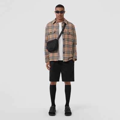 Vintage Check Wool Cotton Overshirt Archive Beige - Men | Burberry® Official