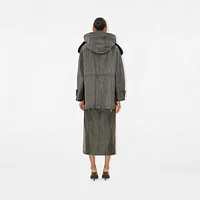 Bleached Cotton Parka in Oil - Women | Burberry® Official