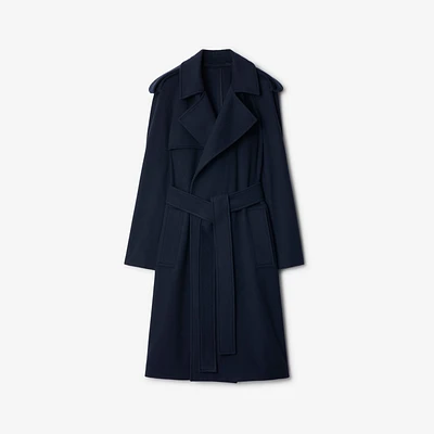 Cashmere Wrap Coat in Navy - Women | Burberry® Official