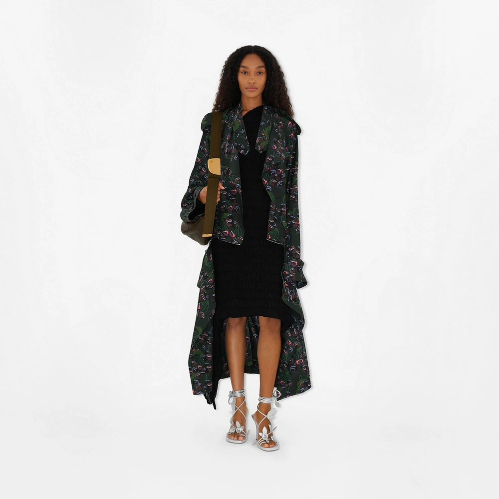 Long Cherry Trench Coat in Vine - Women | Burberry® Official