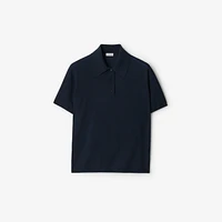 Wool Polo Shirt in Navy - Men | Burberry® Official