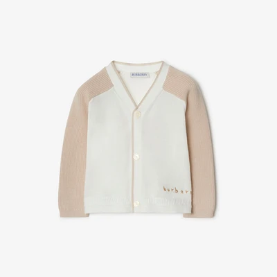 Cotton Cardigan in Ivory - Children | Burberry® Official
