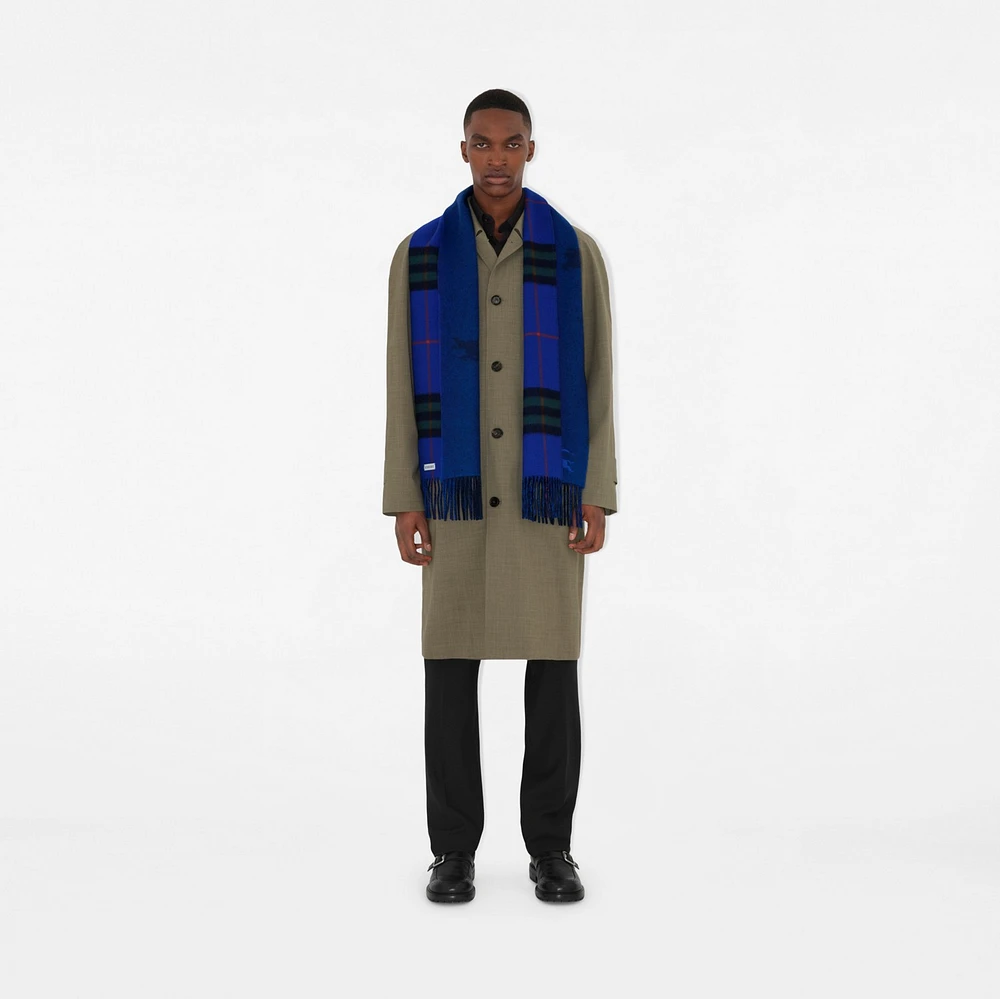 Reversible EKD Check Cashmere Scarf in Knight | Burberry® Official