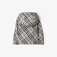 Reversible Check Cotton Blend Jacket in Lichen | Burberry® Official