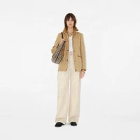 Quilted Nylon Barn Jacket in Flax/sand - Women | Burberry® Official