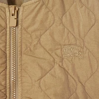 Quilted Nylon Bomber Jacket in Sand | Burberry® Official