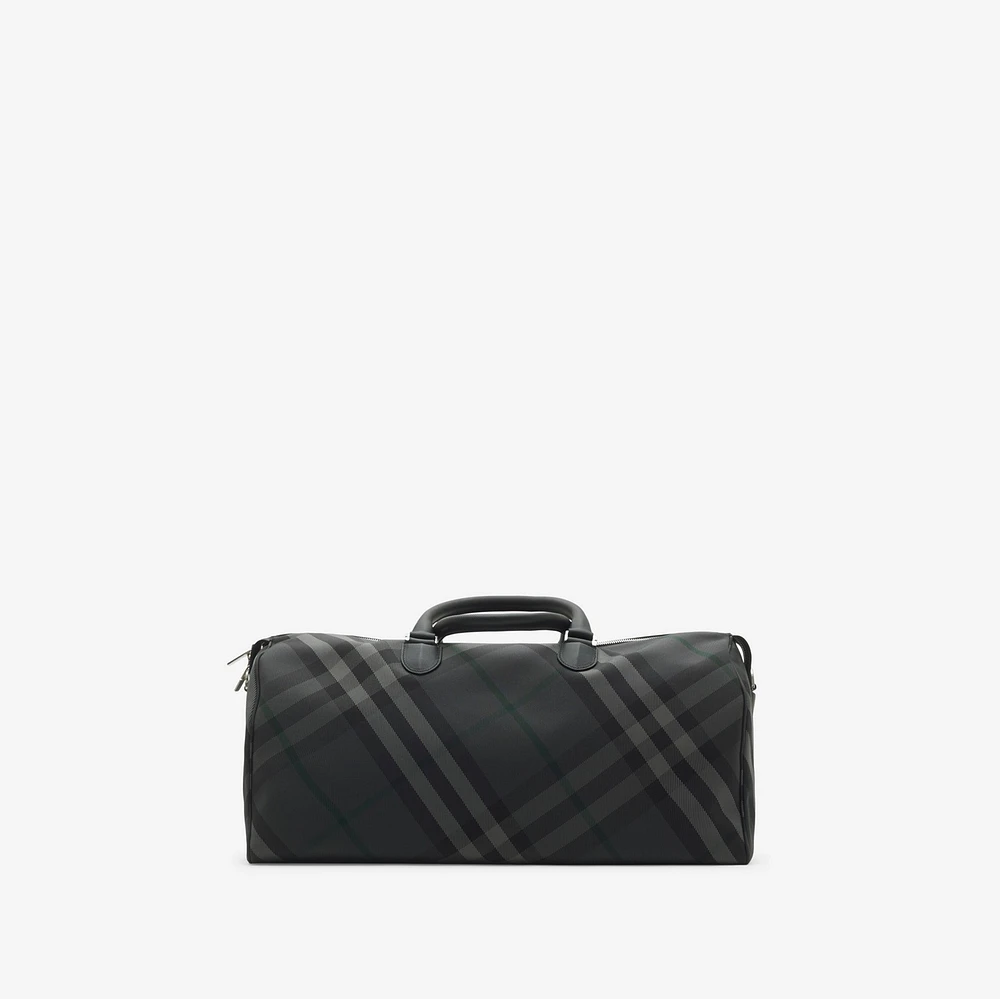 Grid Duffle Bag in Charcoal - Men, Nylon | Burberry® Official