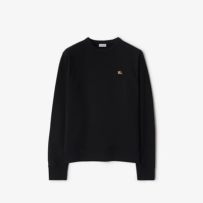 Knight Stamp Cotton Sweatshirt in Black - Men | Burberry® Official