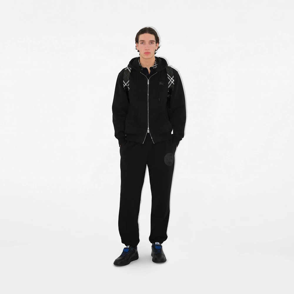 EKD Badge Cotton Jogging Pants in Black - Men | Burberry® Official