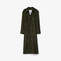 Long Stretch Wool Trench Coat in Brown melange - Men | Burberry® Official