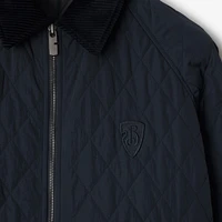 Quilted Nylon Jacket in Navy/charcoal melange - Men | Burberry® Official