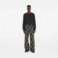 Check Wool Blend Tailored Trousers in Snug - Men | Burberry® Official