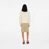 EKD Wool Cashmere Sweater in Off white - Women | Burberry® Official