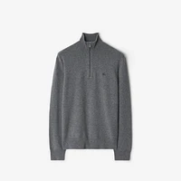 Cashmere Blend Half-zip Sweater in Grey - Men | Burberry® Official