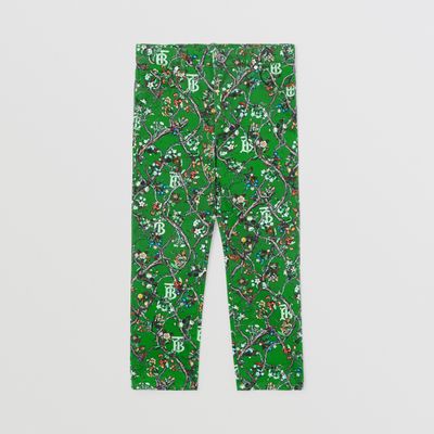 Monogram Motif Japanese Denim Jeans Ivy Green | Burberry® Official