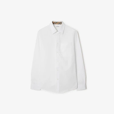 Cotton Poplin Shirt in White - Men | Burberry® Official