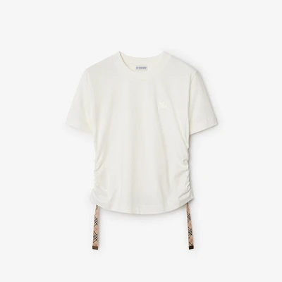 Festival Cotton T-shirt in Chalk - Women | Burberry® Official