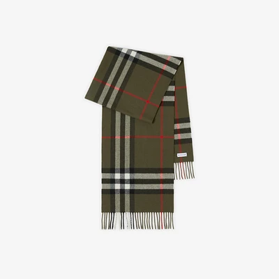 Check Cashmere Scarf in Loch | Burberry® Official