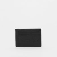 Logo Embossed Grainy Leather Money Clip Card Case in Black - Men | Burberry® Official