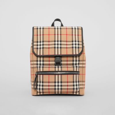 Vintage Check Cotton Backpack in Archive Beige - Children | Burberry® Official