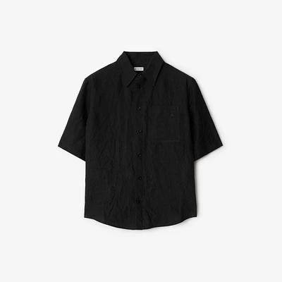 Linen Shirt in Black - Men | Burberry® Official