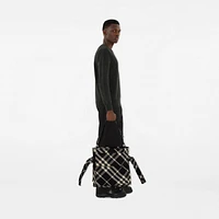 Medium Check Trench Tote in Black/calico - Men | Burberry® Official