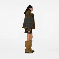 Shearling Aviator Jacket in Otter - Women | Burberry® Official