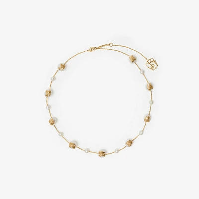 EKD Sphere Pearl Necklace​ in Gold/pearl - Women | Burberry® Official