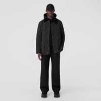 Corduroy Collar Diamond Quilted Barn Jacket Black - Men | Burberry® Official
