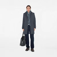 Mid-length Cotton Trench Coat in Magnet - Men | Burberry® Official