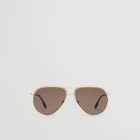 Pilot Sunglasses in Dark Brown - Men | Burberry® Official