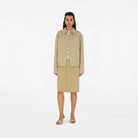 Cotton Jacket in Beige - Women, Nylon, Technical | Burberry® Official