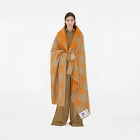 Check Wool Blanket in Light sage | Burberry® Official