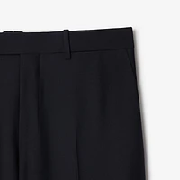 Wool Tailored Trousers in Navy - Men | Burberry® Official