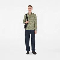Regular Fit Check Cotton Shirt in Saxon - Men | Burberry® Official