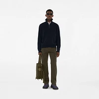 Cashmere Blend Half-zip Sweater in Navy - Men | Burberry® Official