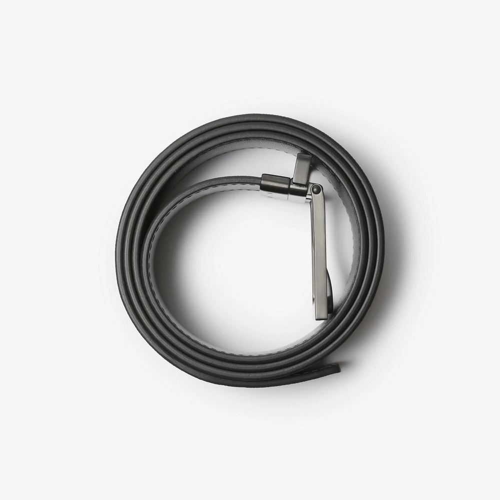 Reversible Check Belt in Charcoal/graphite - Men | Burberry® Official