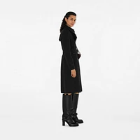 Long Chelsea Heritage Trench Coat in Black - Women, Cotton Gabardine | Burberry® Official