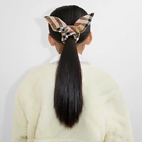 Check Cotton Scrunchie in Sand - Children | Burberry® Official