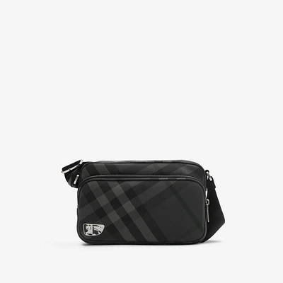 Grid Crossbody Bag in Charcoal - Men | Burberry® Official