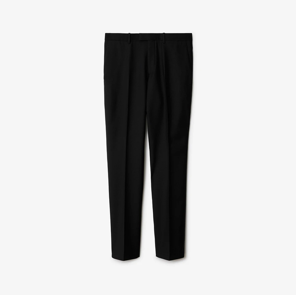 Wool Tailored Trousers in Black - Men | Burberry® Official