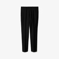 Wool Tailored Trousers in Black - Men | Burberry® Official