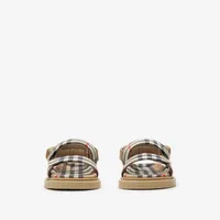 Check Sandals in Archive beige