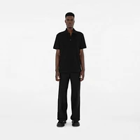 Cotton Polo Shirt in Black - Men | Burberry® Official